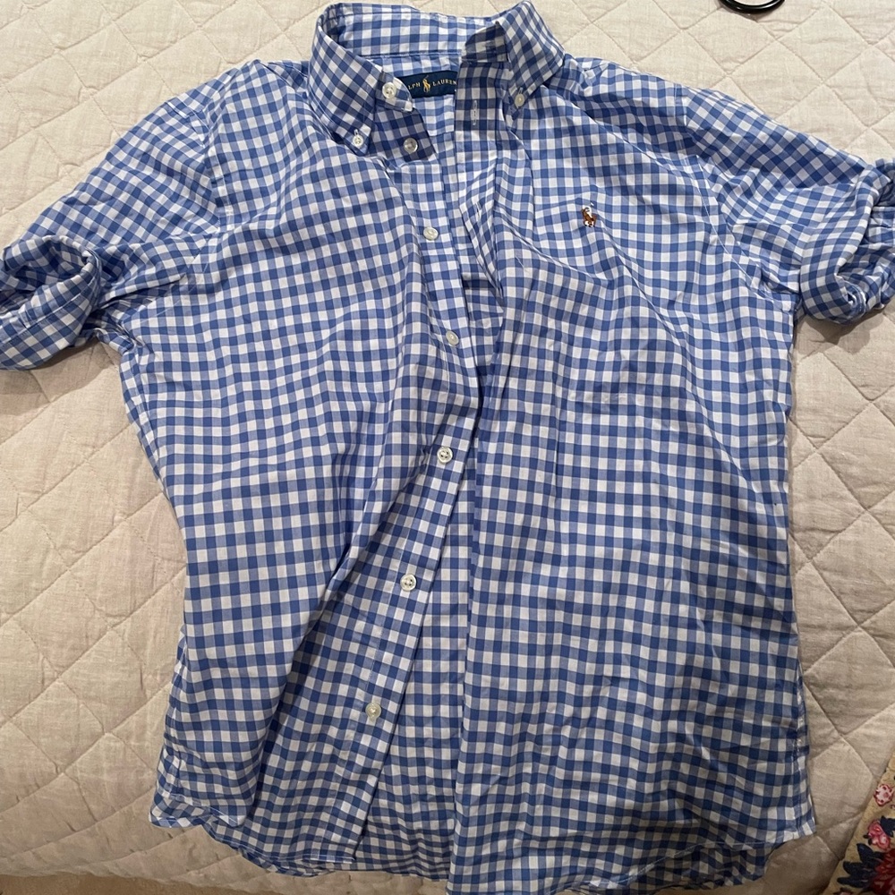 Checkered Ralph Lauren Short Sleeve Button Down